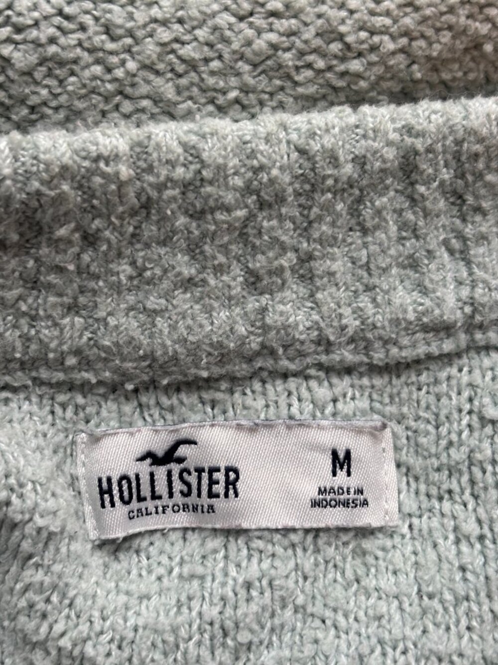 Clearance Hollister Sage Boat Neck Popcorn Knit Sweater M - Picture 4 of 6